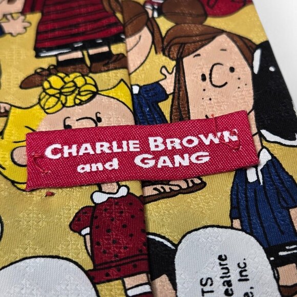 Charlie Brown and Gang Dress Tie Men's Cartoon Comic Characters Retro Snoopy - Picture 5 of 6